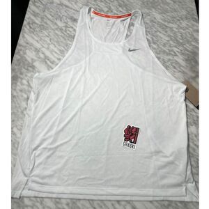Nike Fast Dri-Fit Running Singlet Tank Top jersey Summit White Men XL FN4229-121